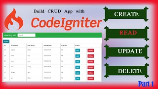 Codeigniter CRUD Application with Bootstrap Part 1