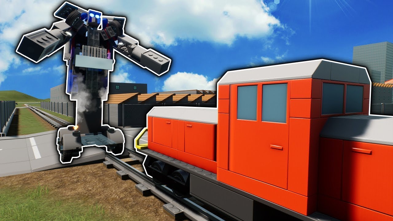 Lego Transformer Battles The Lego Train! - Brick Rigs Lego Gameplay ...