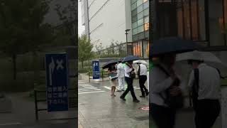 【ゲリラ豪雨】大阪市中央区・大阪府庁前　8月24日午後3時ごろ