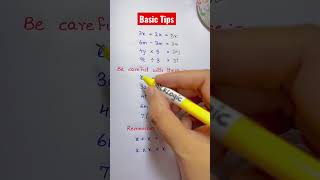 Basic Algebra Tips