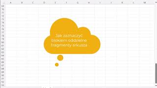 Excel - jak zaznaczyć blokiem osobne obszary
