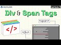 Div and Span Tags | Difference between Div and Span Tags | Lecture 3