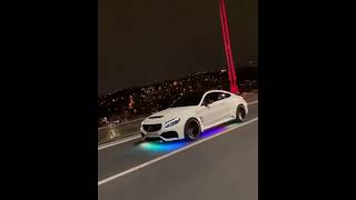 Mercedes Benz amg#Rainbow neon light#Mercedes Moving on bridge #Mercedes Modified 🖤