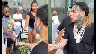 6ix9ine Gives Out $100 Bills In The Hood When Everybody Said He Couldn't Go Outside