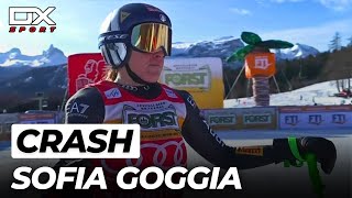 Sofia Goggia crash at Cortina d'Ampezzo - DH - 2023 🇮🇹