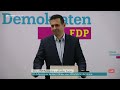 partei pressekonferenz der fdp mit bijan djir sarai