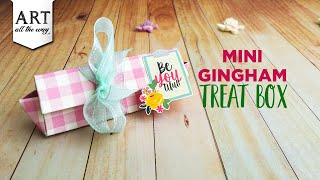 Mini Gingham Treat Box | Handmade Gift Box | Paper Craft Ideas | DIY Gingham Crafts | Party Favors