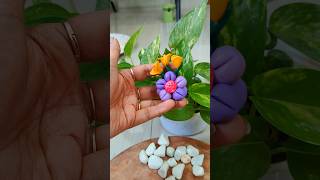 পাশের বাড়ির ছোট্ট মিনি কে Clay দিয়ে Tulip ফুলের Flower vase বানিয়ে দিলাম #claycraft #clayflowers