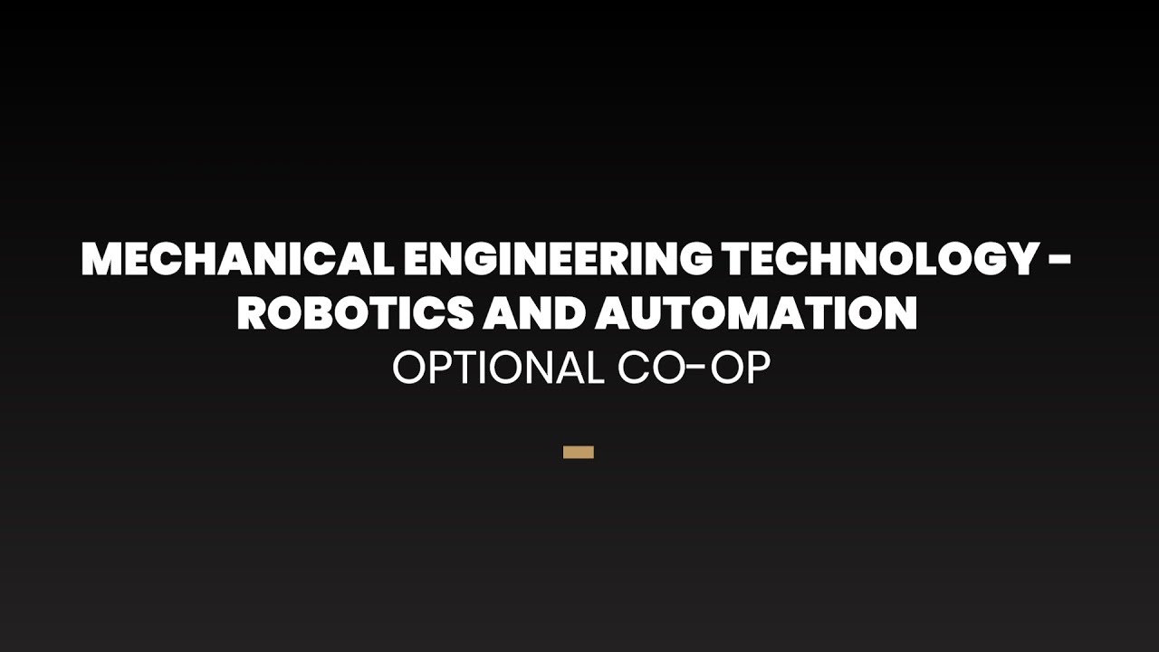 Mechanical Engineering Technology - Robotics And Automation (0092 ...