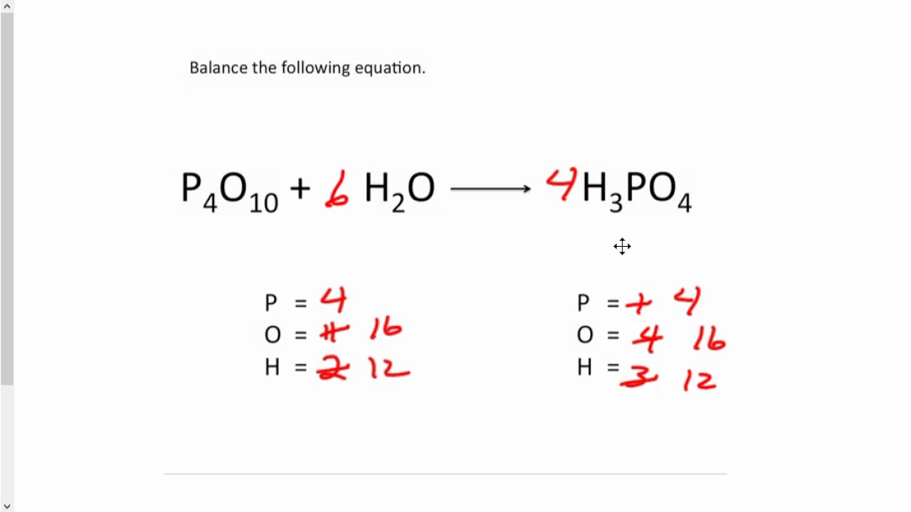 Balancing Chemical Equations 2 - YouTube