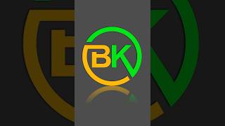 Letter B K Logo Design in Coreldraw
