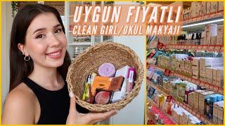 UYGUN FİYATLI CLEAN GIRL/OKULA DÖNÜŞ MAKYAJI | mağaza gezmesi \u0026 alışveriş 🛍