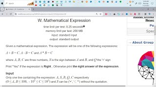 **Codeforces Sheet 1 Problem W | Mathematical Expression | C++ Problem Solving Tutorial**