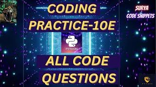 Coding practice-10E | CCBP | NxtWave CCBP 4.0 |Python Coding | Python