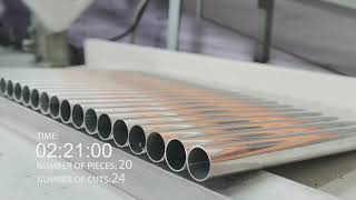 Automatic Saw - Cutting aluminum bars - Draco Cutbooster