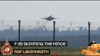 SKIMMING THE ACTUAL FENCE! THIS F-35 TOOK LOW APPROACH AND THE FENCE TO A NEW LEVEL • RAF LAKENHEATH