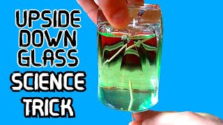 Science Experiment │ Upside Down Glass of Water │ Water Suspended in Midair