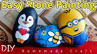 Easy Stone painting ideas ♻️ Rock Art♻️Best out of waste - Homemade Craft | Stone Art For Decoration