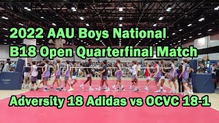 2022 AAU National B18 Open Quarterfinal Adversity vs OCVC