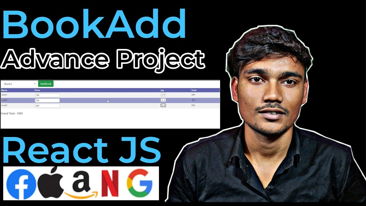 BookAdd Advance React JS Projects For Beginners In Hindi | React ...