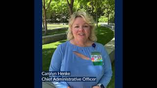 Chief Administrative Officer Carolyn Henke congratulates 2021 graduates