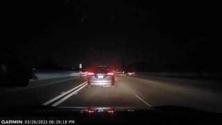 Honda Civic Weaving Through Traffic (dashcam video)