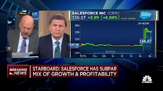 Jim Cramer and the 'Squawk on the Street' team weigh in on Starboard's stake in Salesforce
