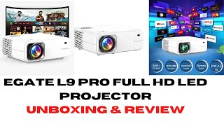 EGate L9 Pro Full HD LED Projector 1080p, Android 9.0, Projector for Home Cinema