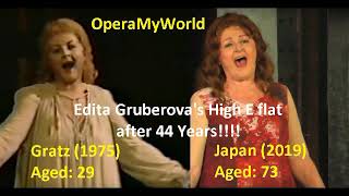 Edita Gruberova's High E flats: 1975 (at 29) \u0026 2019 (at 73!!!) [44 YEARS AFTER]