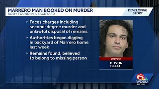 Marrero man booked on murder, body disposal charges, possibly of man missing since 2023