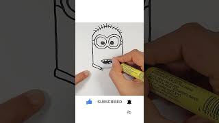 🤓 How to Draw Minion - Easy Drawing #easydrawing #drawingtutorial #drawing #howtodraw #draw #color