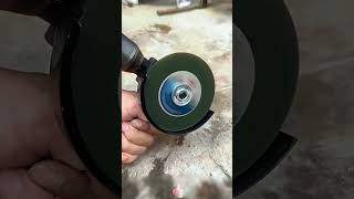 The process of converting an electric drill into an angle grinder