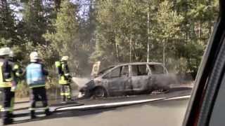 Autobrand  A6 20. Juli 2013 near Nürnberg