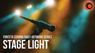 Corona Daily Artwork #18 - Stage Light - Corona Render Free Tutorial Lesson