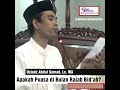 Apakah puasa di bulan rajab bid'ah?