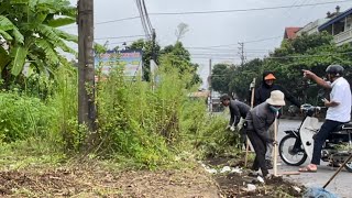 Clearing sidewalks in a neighborhood where grass and trees have eaten most of the brick is horrible.