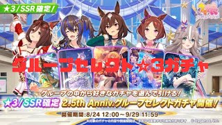 【ウマ娘】グループセレクト☆3確定ガチャ