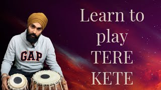 Play basic Tabla syllable Terekete English Tutorial