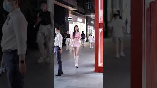 Chinese Girl Street Fashion 😘[ 这是什么神仙颜值小姐姐#路人视角 #街拍美女 #大长腿 ]  #beautiful #douyin #tiktok #shorts