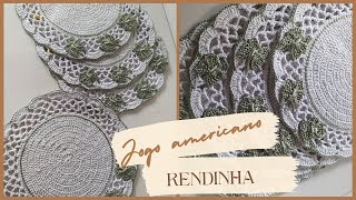 JOGO AMERICANO RENDINHA / #crochet #vlog #jogoamericanocroche