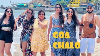 Finally its GOA 🏖️ 1 guy 5 girls | Dream Trip #goa #beach #india #travel #dream #friends