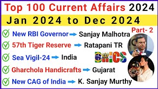 Last 12 Months Current Affairs 2024 | Important Current Affairs 2024 | Current GK 2024