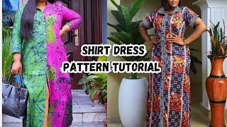 How to Make a Shirt Dress Pattern (Pattern Drafting For Beginners)