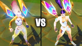 New Prestige KDA ALL OUT Kaisa vs Old Prestige KDA Kaisa Skins Comparison (League of Legends)