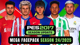 PES 2017 I Mega Facepack New Look For Season 24/2025 For All Patches