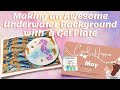 Making an underwater background with a GELLI PLATE | Card Hoppin' May Hop