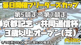 【ダビスタSwitchブリーダーズカップ】2021年1月15日開催 5R-7R 京都記念・共同通信杯・3歳以上オープン(芝)