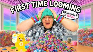 I Try Rainbow Loom For First Time \u0026 Almost Give Up