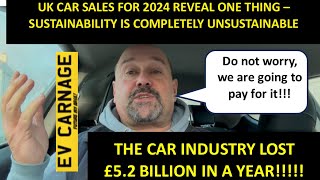 UK CAR SALES FOR 2024 REVEAL ONE THING - SUSTAINABILITY IS UNSUSTAINABLE!!