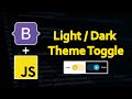 Bootstrap 5 Dark Theme and Light Theme Toggle Switch Button using JavaScript